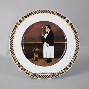 Guy Buffet Plate Waiter Suite Monsieur Henri Brown Multi Color Eschenbach 8"